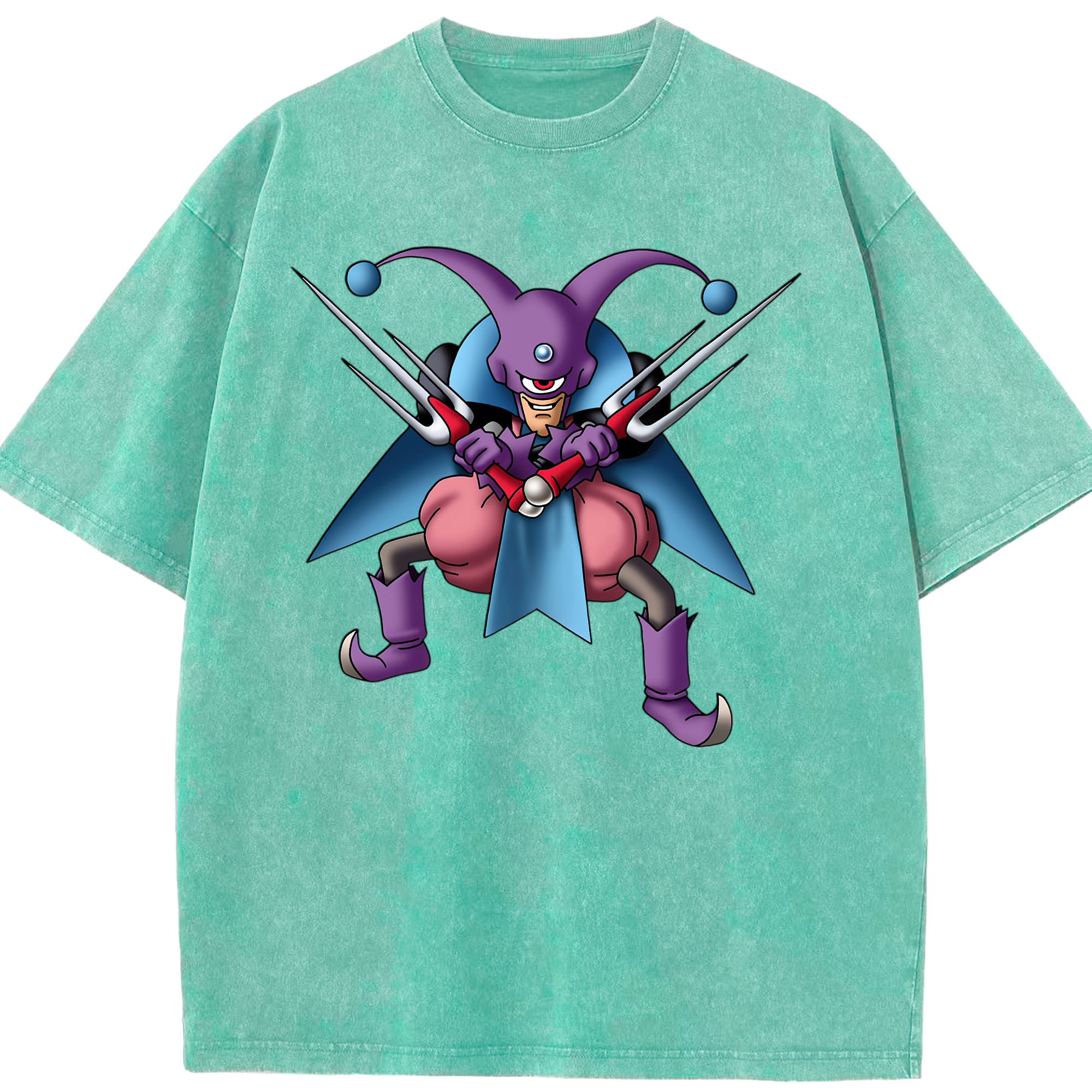 （画像用） ドラゴンクエスト Doragon Kuesuto Dragon Quest 綿100% ヴィンテージ風 半袖Tシャツ（フロントプリント）
